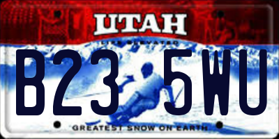 UT license plate B235WU