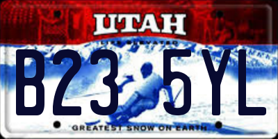 UT license plate B235YL