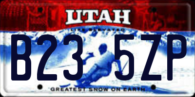 UT license plate B235ZP
