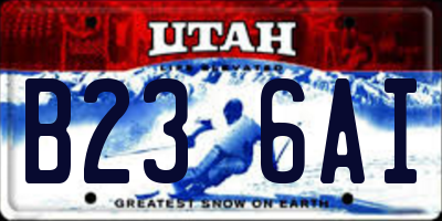 UT license plate B236AI