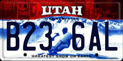 UT license plate B236AL