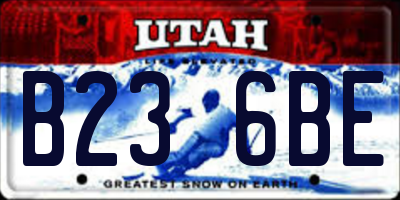 UT license plate B236BE