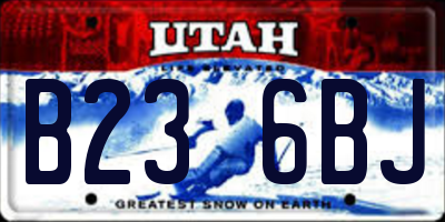 UT license plate B236BJ