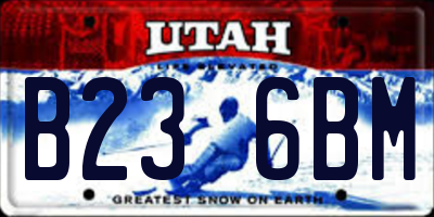 UT license plate B236BM