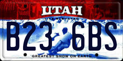 UT license plate B236BS