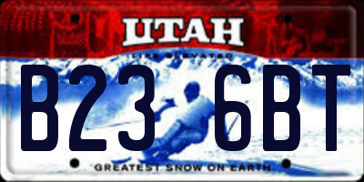 UT license plate B236BT