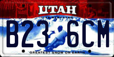 UT license plate B236CM