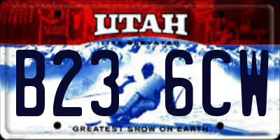 UT license plate B236CW