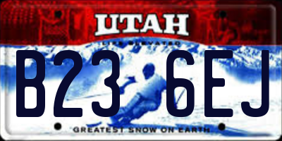 UT license plate B236EJ