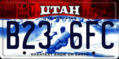 UT license plate B236FC