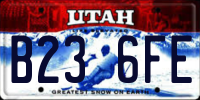 UT license plate B236FE