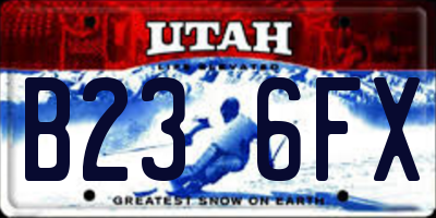 UT license plate B236FX