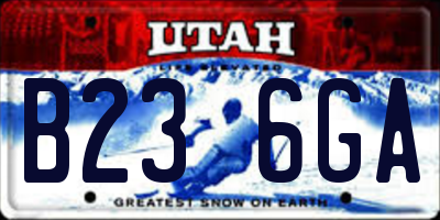 UT license plate B236GA