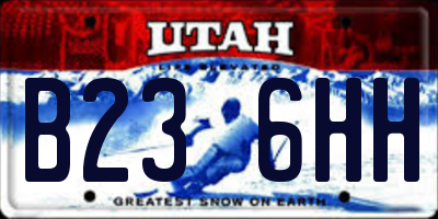 UT license plate B236HH