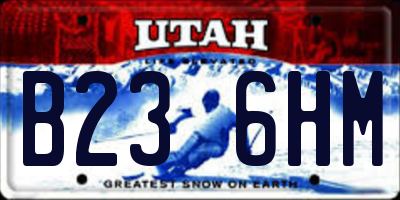 UT license plate B236HM