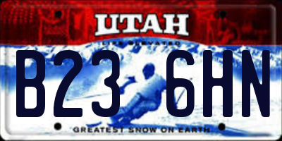 UT license plate B236HN