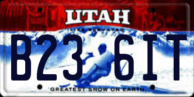 UT license plate B236IT