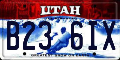 UT license plate B236IX