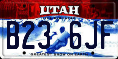 UT license plate B236JF