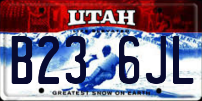 UT license plate B236JL