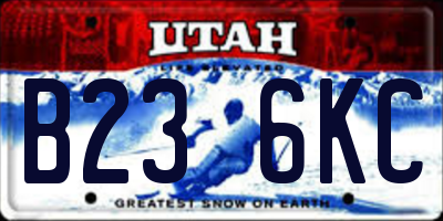 UT license plate B236KC