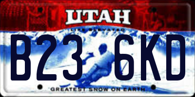 UT license plate B236KD