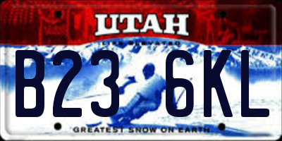 UT license plate B236KL