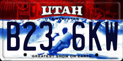 UT license plate B236KW