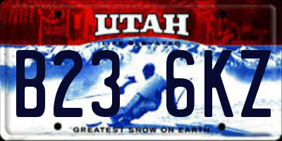 UT license plate B236KZ