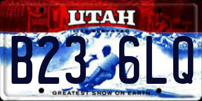 UT license plate B236LQ
