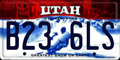 UT license plate B236LS