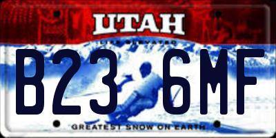 UT license plate B236MF