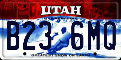 UT license plate B236MQ