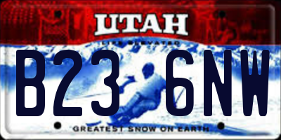UT license plate B236NW