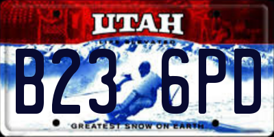 UT license plate B236PD