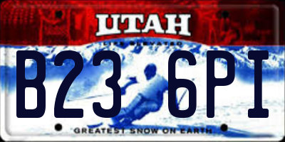 UT license plate B236PI
