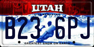 UT license plate B236PJ