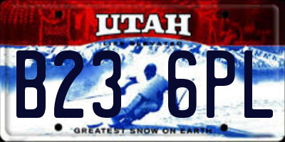 UT license plate B236PL