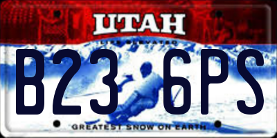 UT license plate B236PS