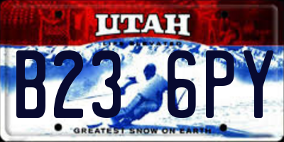 UT license plate B236PY