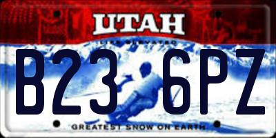 UT license plate B236PZ