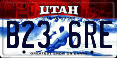 UT license plate B236RE