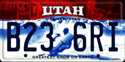 UT license plate B236RI