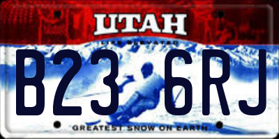 UT license plate B236RJ