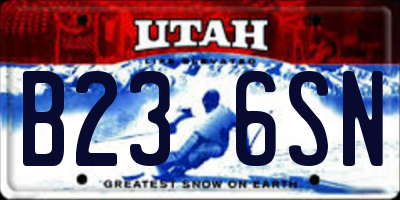 UT license plate B236SN