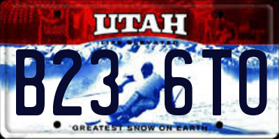 UT license plate B236TO