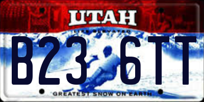 UT license plate B236TT