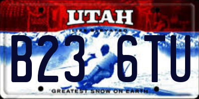 UT license plate B236TU
