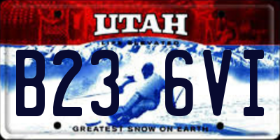 UT license plate B236VI
