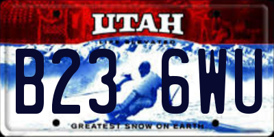 UT license plate B236WU